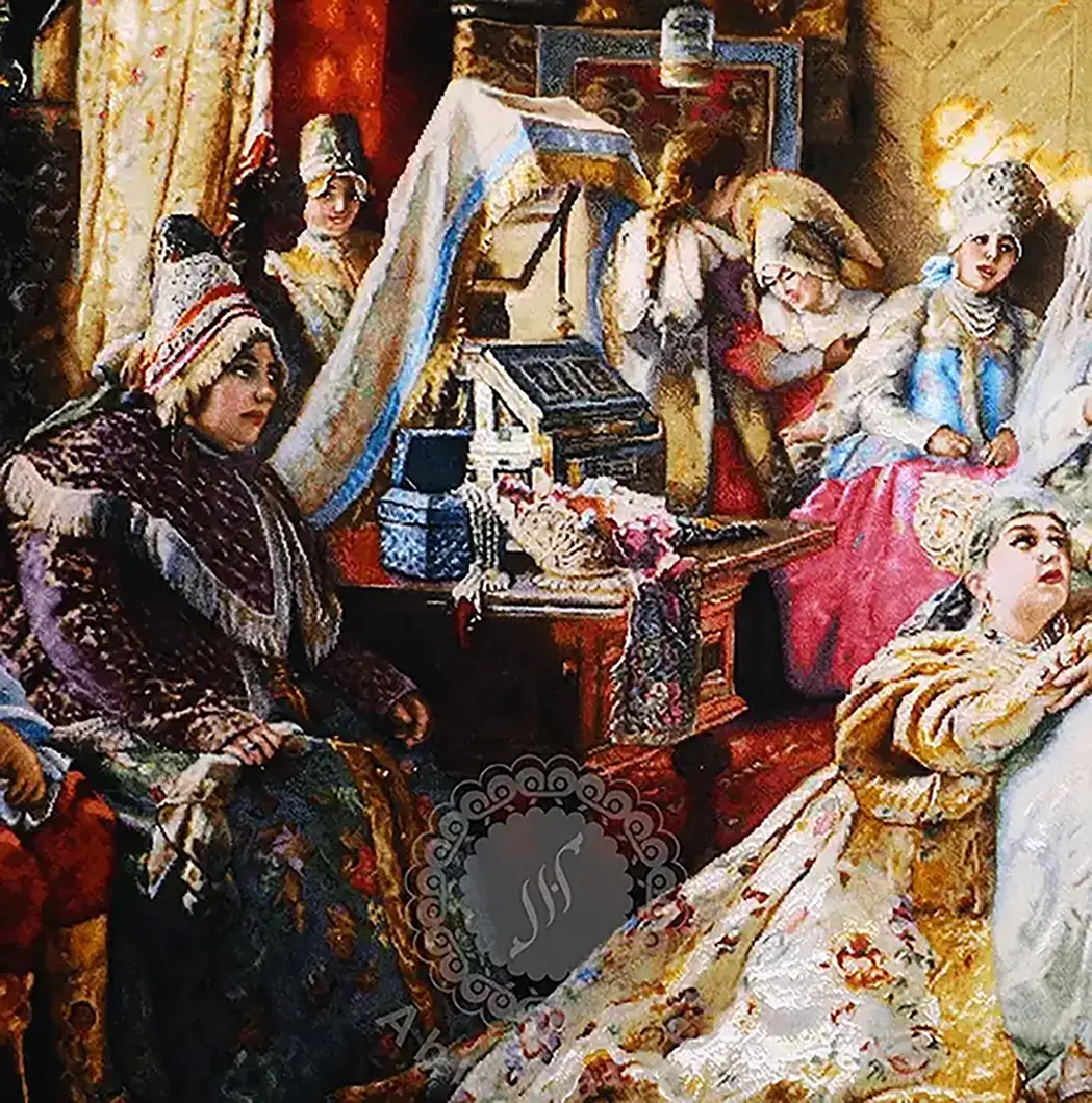 The Russian Bride's Attire Handwoven carpet