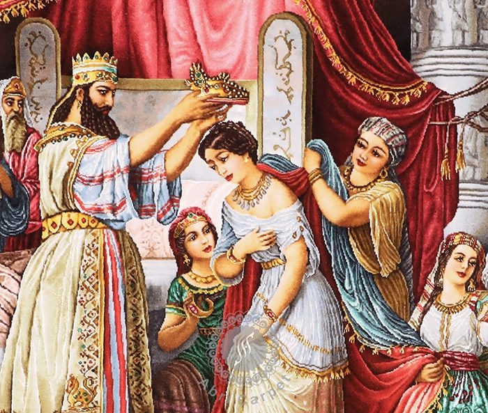 The Coronation of Cyrus and Mandana Handwoven carpet