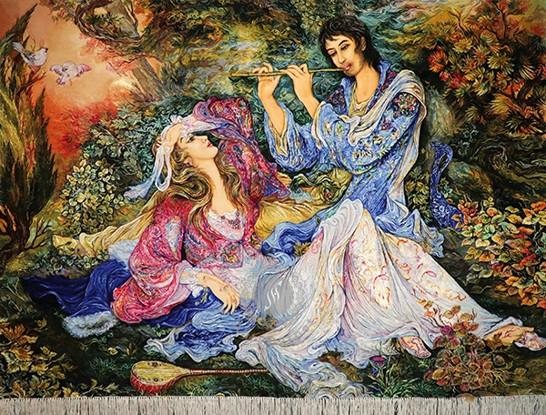 تابلو فرش ابری طرح نوای نی