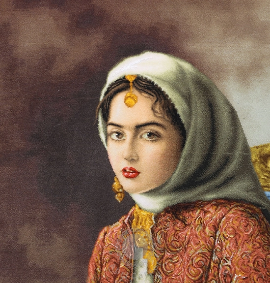 The Qajar girl Handwoven carpet