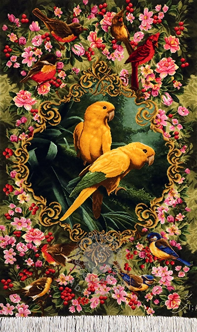 Parrot Handwoven carpet