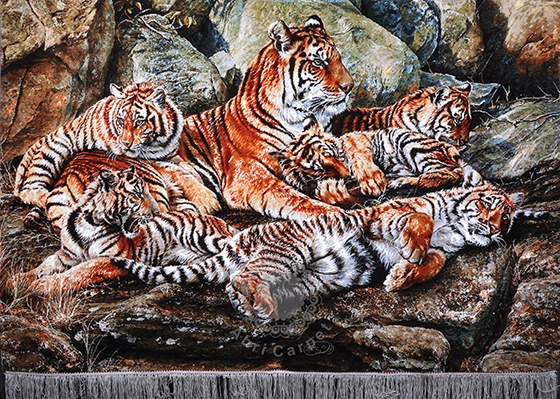 Tigers Handwoven carpet