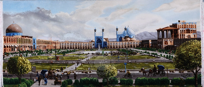 تابلو فرش ابری طرح اصفهان