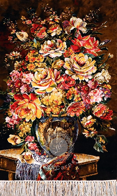 Flower in the vase Handwoven carpet