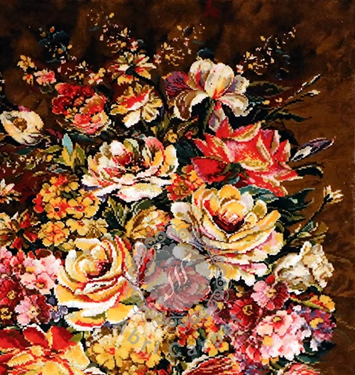 Flower in the vase Handwoven carpet