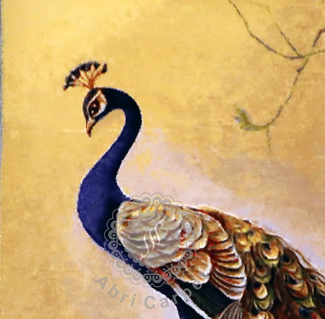 تابلوفرش سردرود ابری کارپت دسبافت طاووس