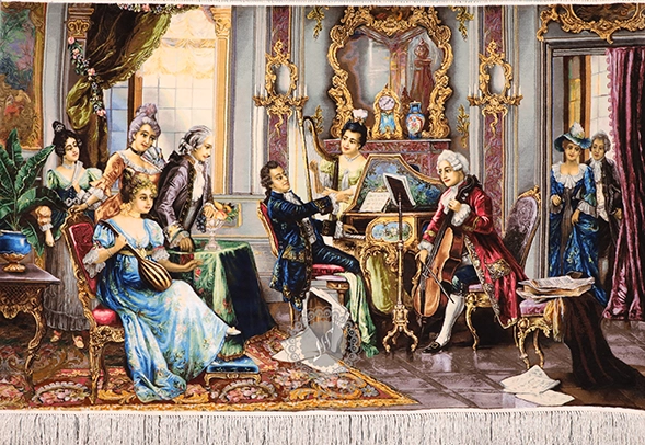 The Evening Event in the Castle Handwoven carpet