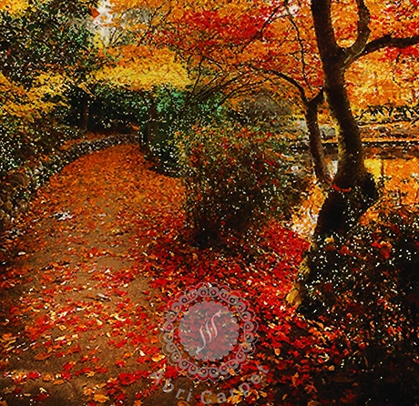 The autumn Handwoven carpet